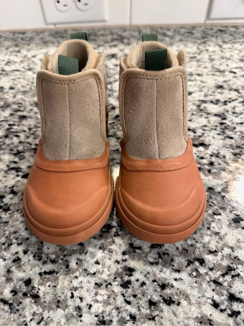 Vans Kids Waterproof Pull-On Boots in Brown and Beige